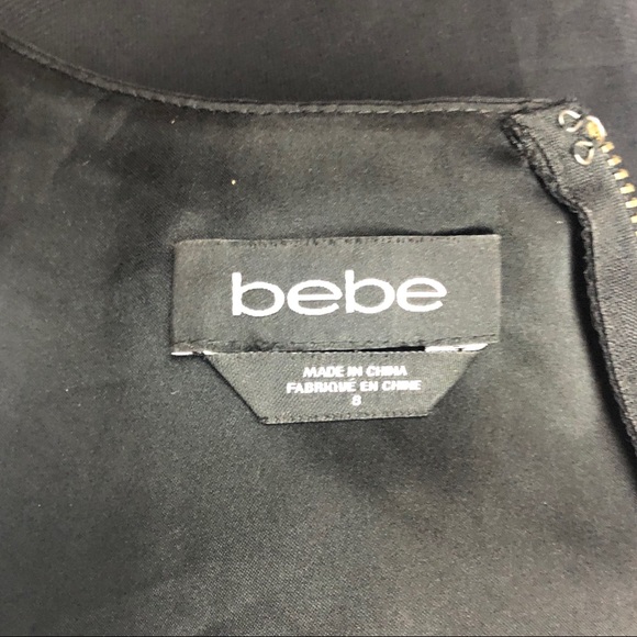 BEBE Embellished High Low Black Cutout Dress - Picture 7 of 7